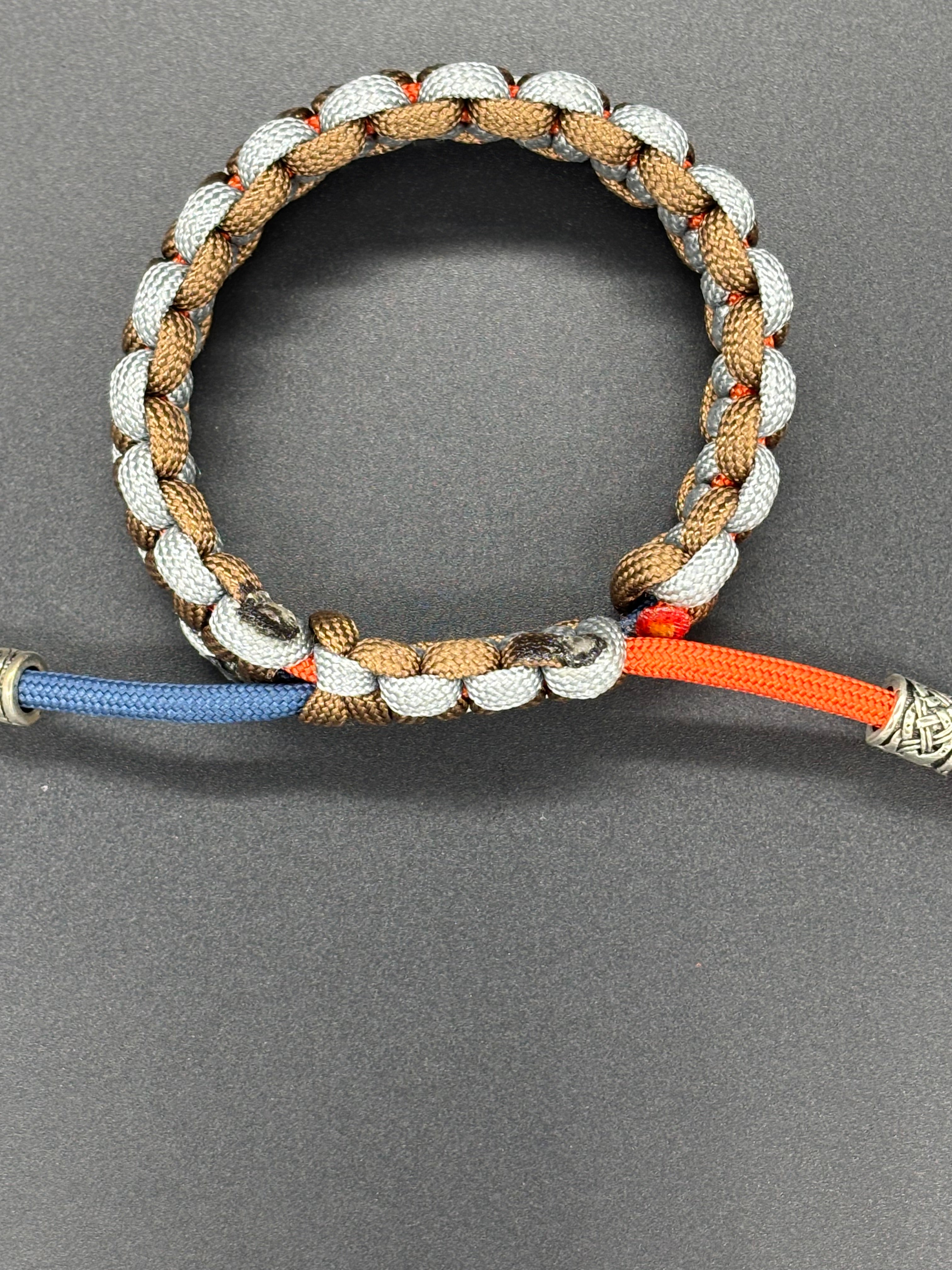 Cobra Adjustable Paracord Bracelet with Rune Beads