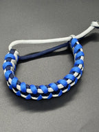 Caged Solomon Adjustable Paracord Bracelet – Blue & Silver
