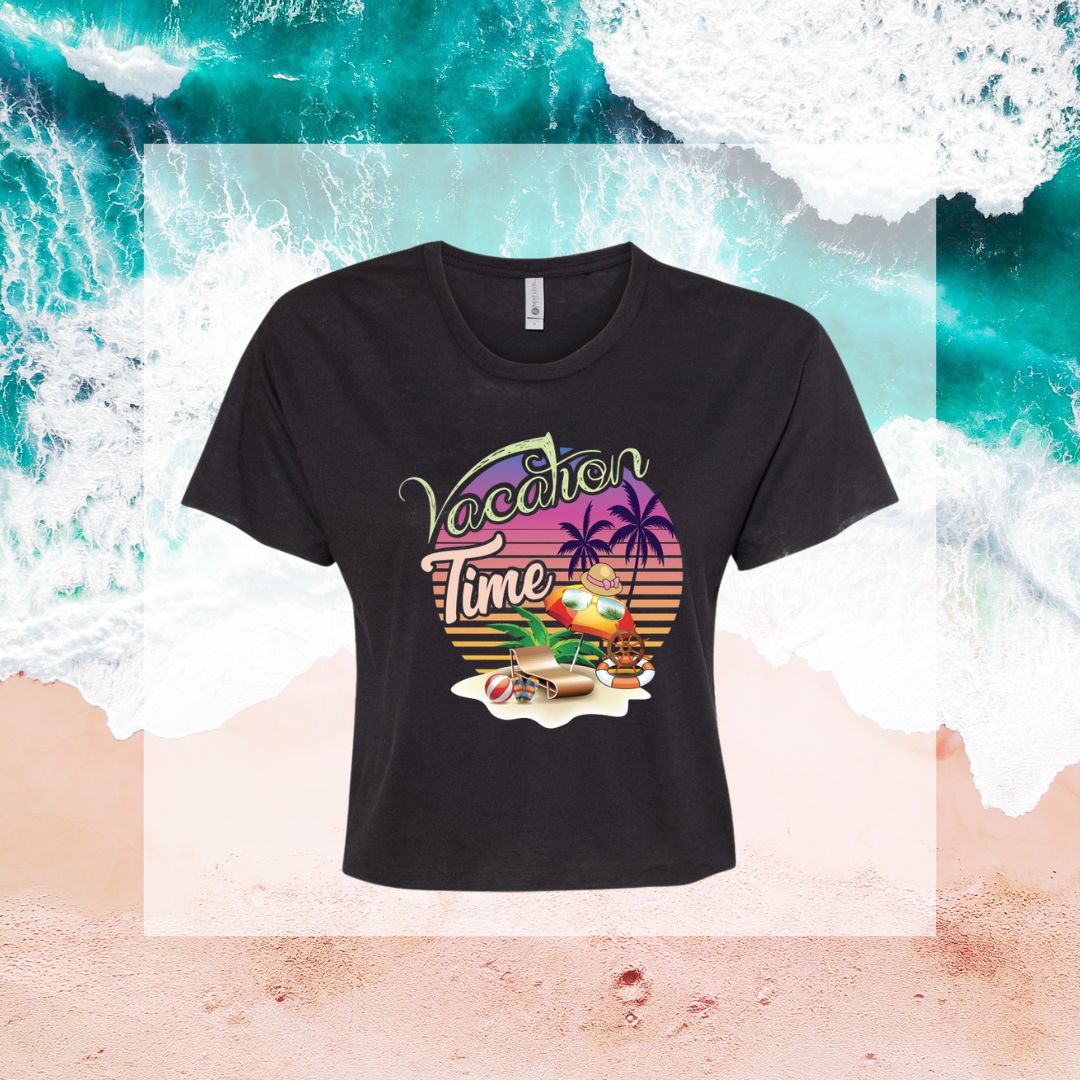 Vacation Time Cropped Tee