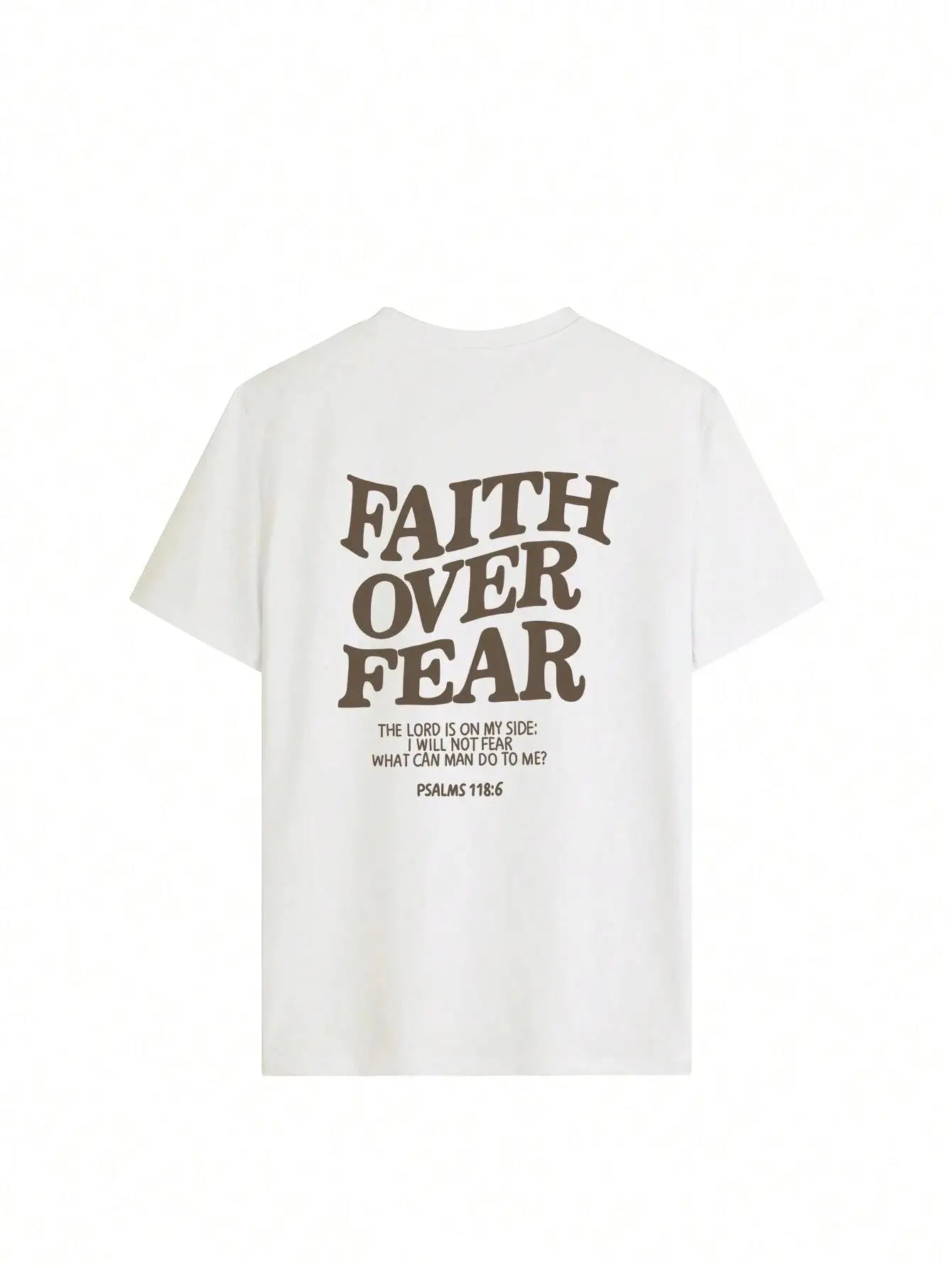 Womens Faith Over Fear Letter Printing  T-Shirt