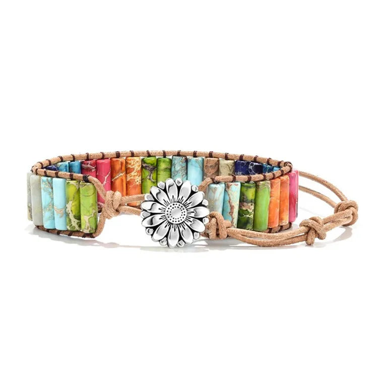 Coastal Earth Stone Charm Bracelet