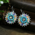Wildflower Wood Beaded Boho Earrings