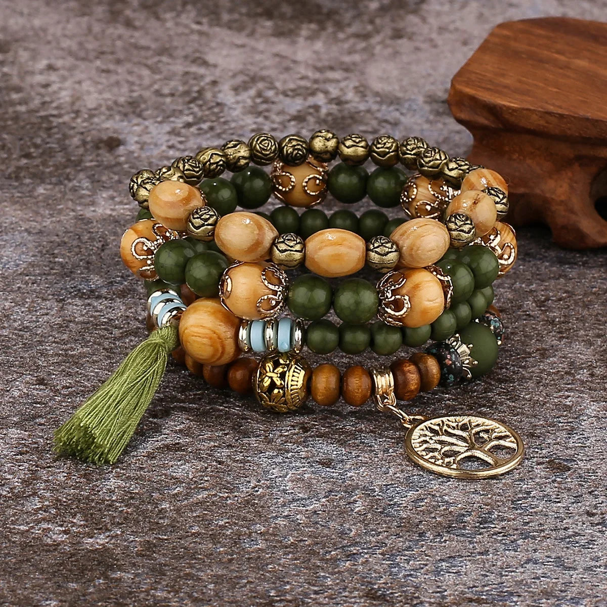 Boho Tree Of Life Bracelet Set