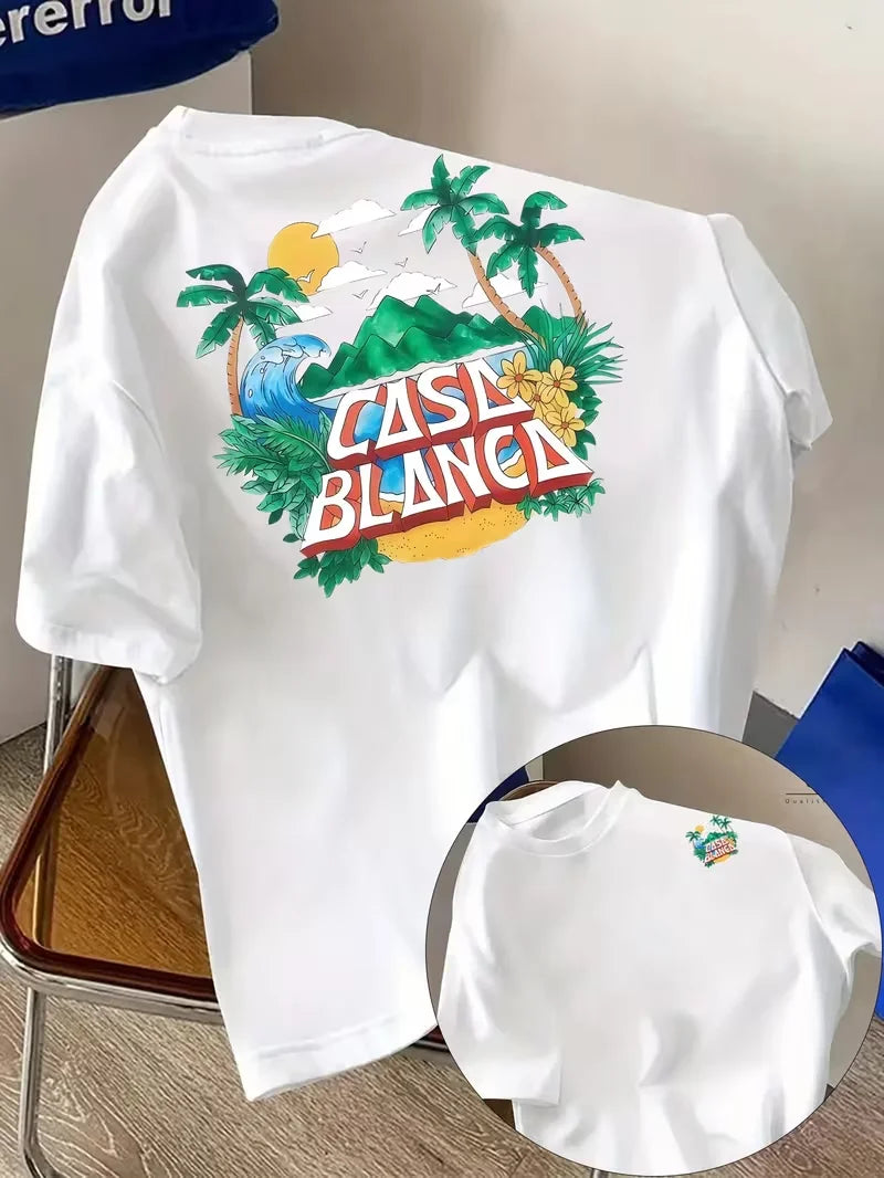 Casablanca Coastal Scenery Graphic T-Shirt