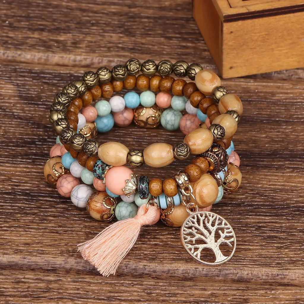Boho Tree Of Life Bracelet Set