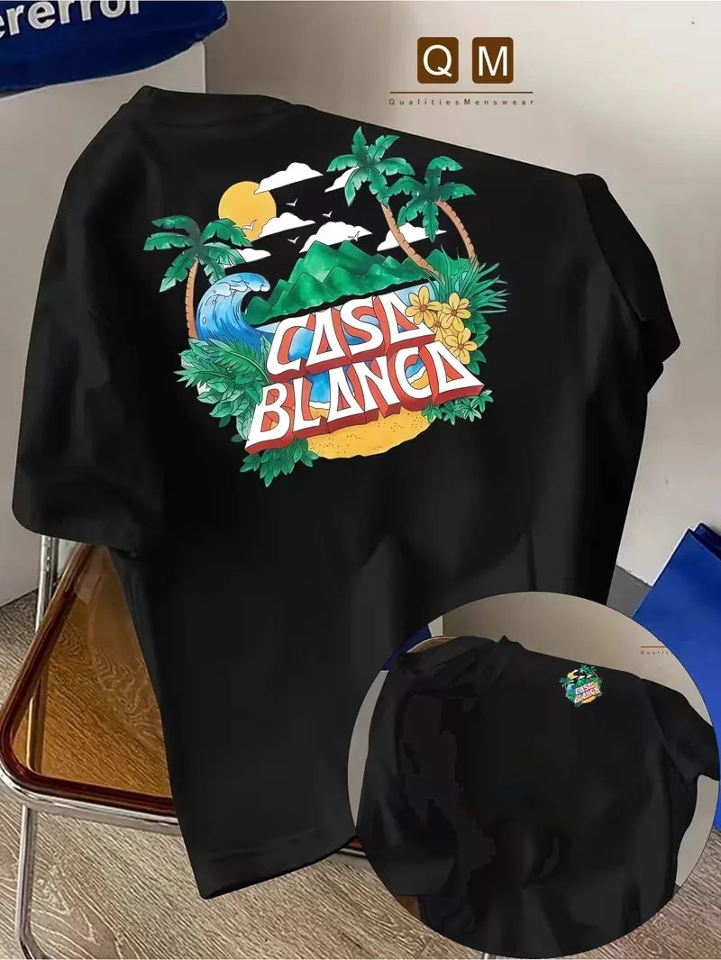 Casablanca Coastal Scenery Graphic T-Shirt
