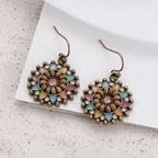 Wildflower Wood Beaded Boho Earrings
