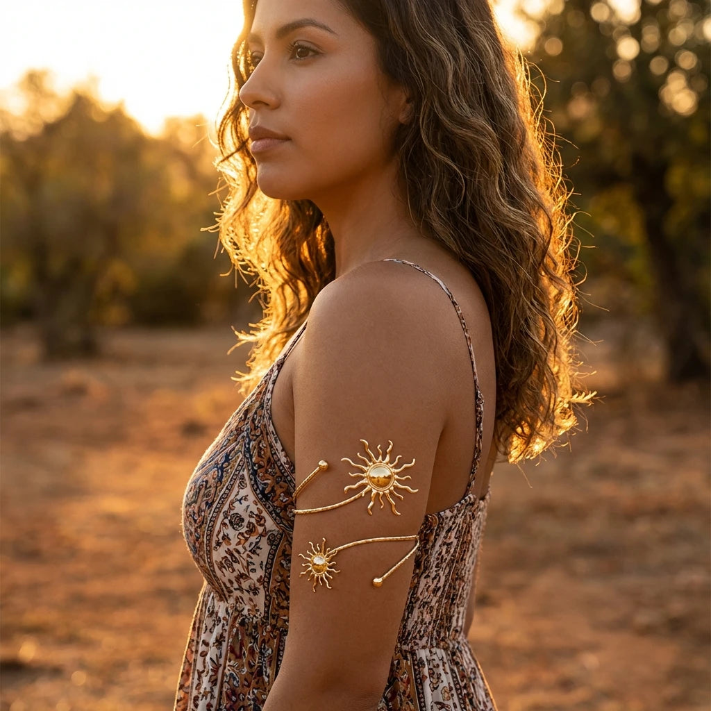 Ocean Spiral Boho Arm Cuff