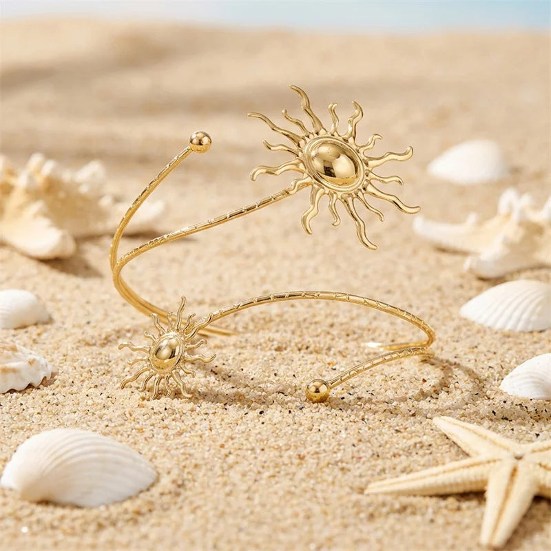 Ocean Spiral Boho Arm Cuff