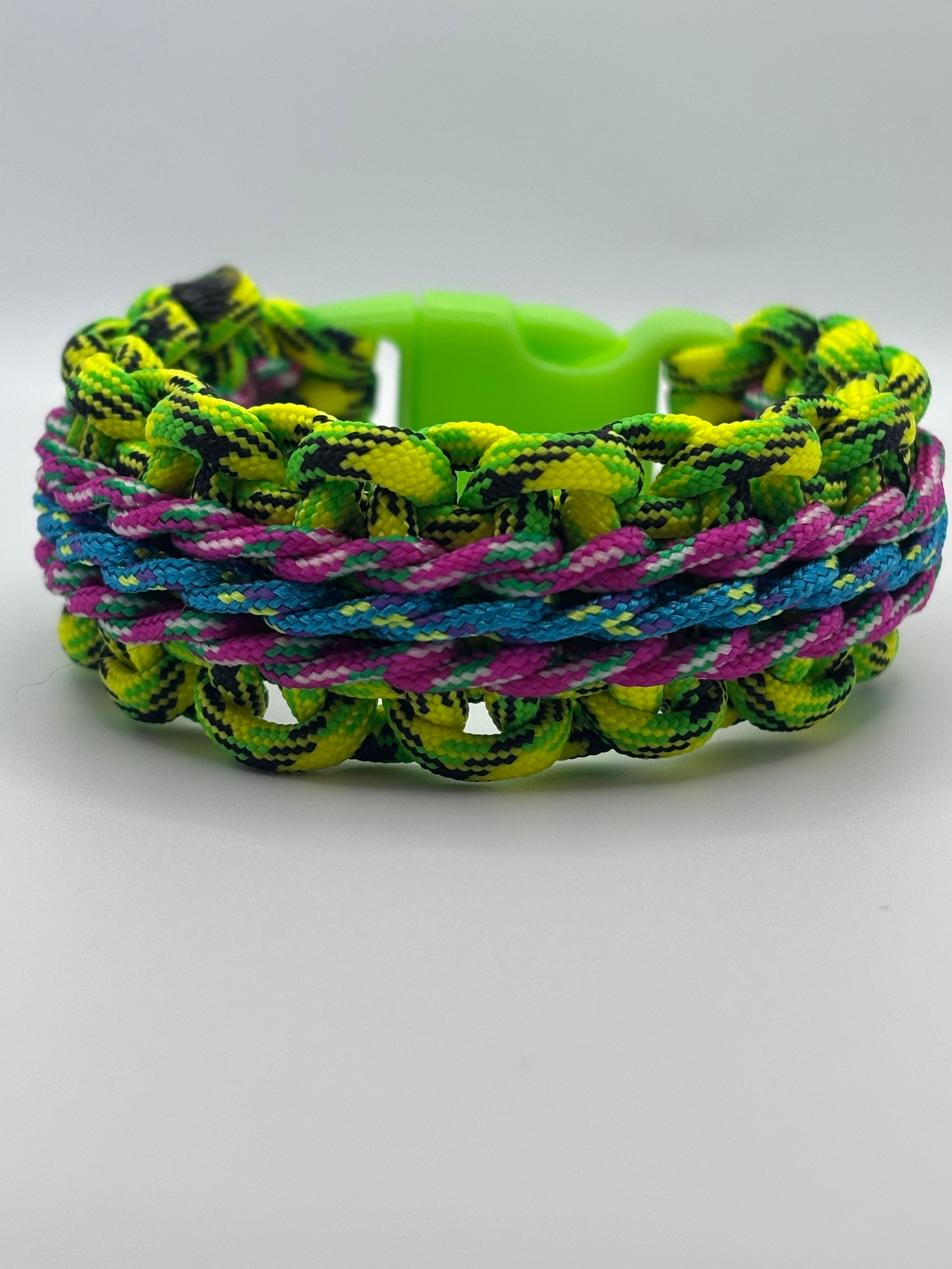 Handmade 3-Strand Center Stitched Paracord Bracelet image 0