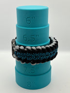 Handmade Sanctified Weave Paracord Bracelet with Metal Clasp – Blue & Gray image 5