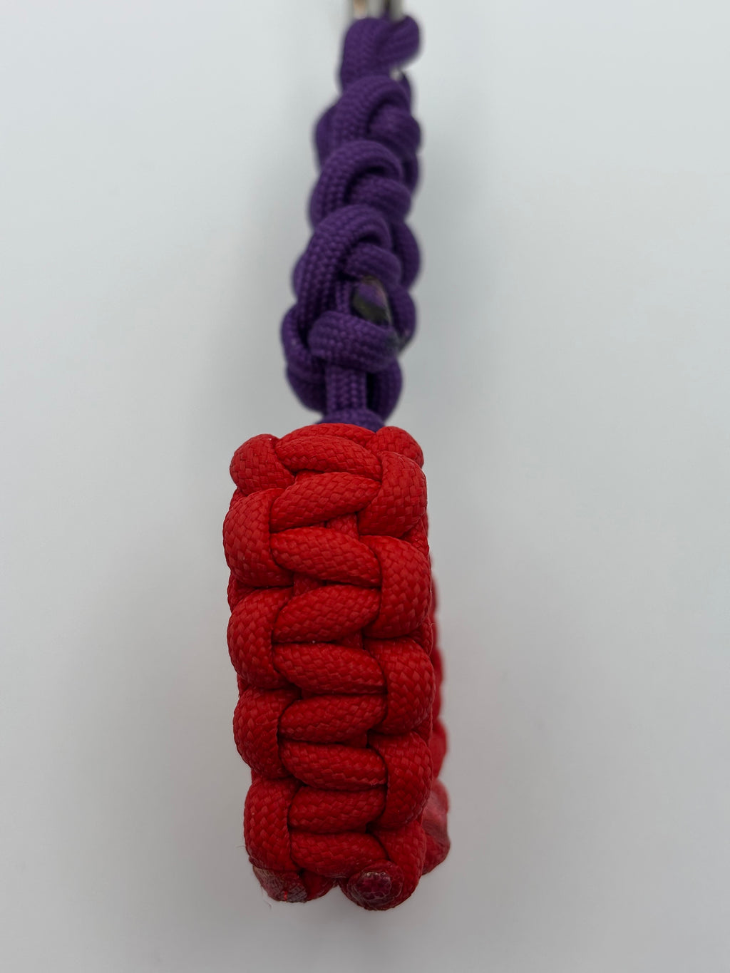 Handmade Cobra Weave Red Heart Paracord Keychain image 3