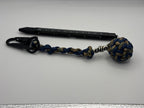 Handmade Double Glow Knot Paracord Bracelet (Tan/Navy) image 4