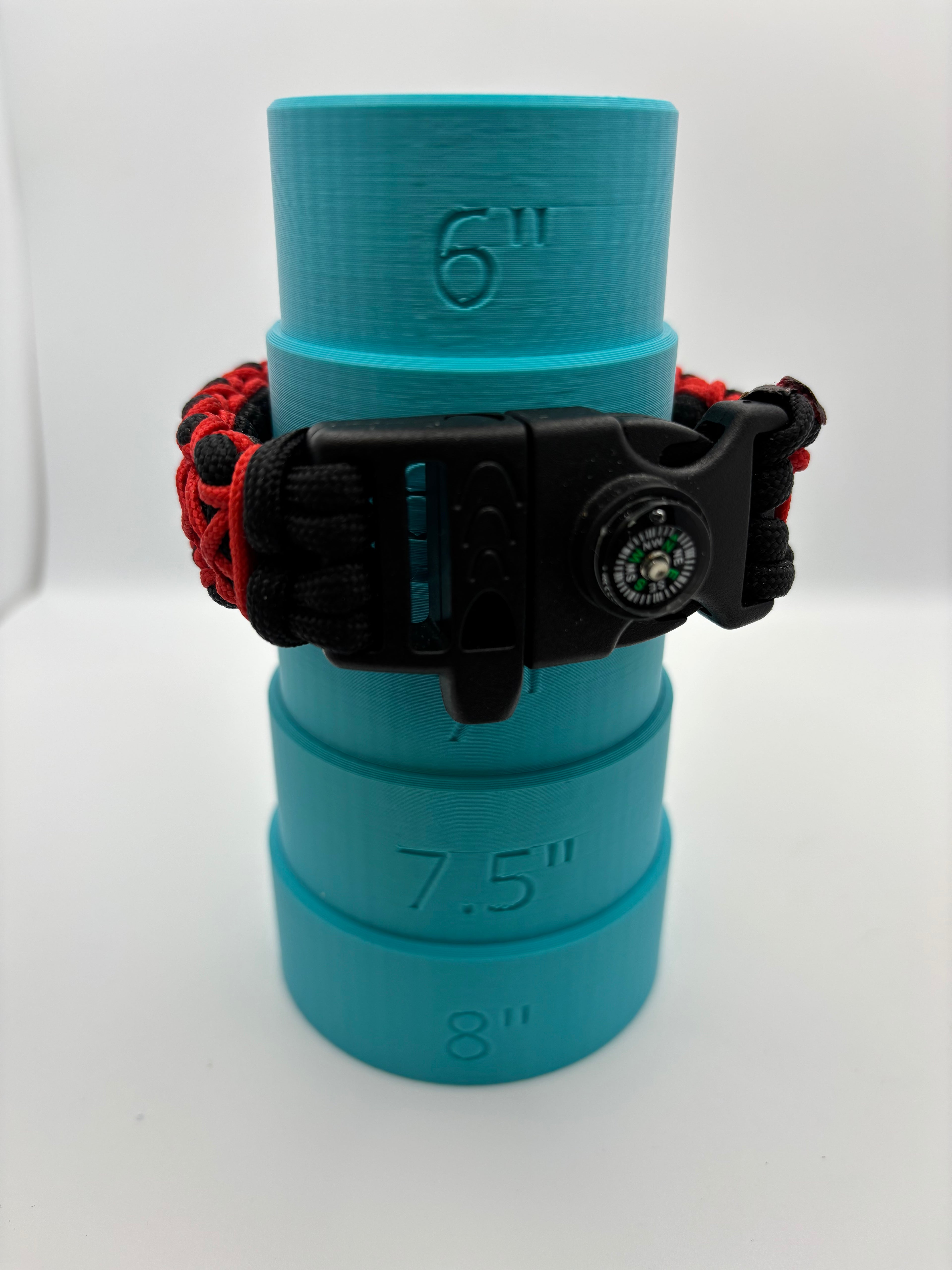Handmade Stitched Cobra Knot Paracord Bracelet (Blk/Red) image 4
