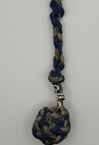 Handmade Double Glow Knot Paracord Bracelet (Tan/Navy) image 0