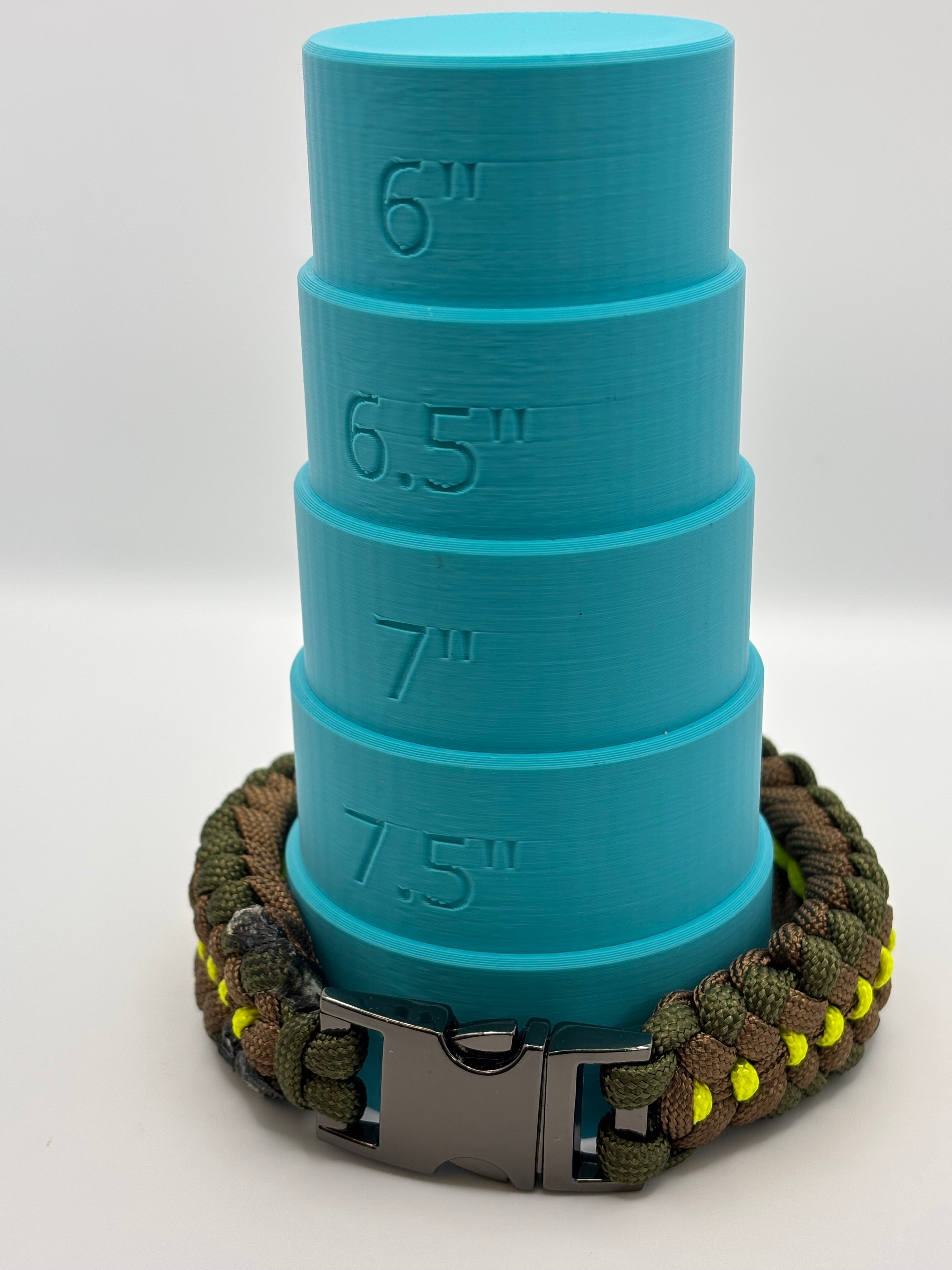Stitched Sanctified Weave Paracord Bracelet – Brown & Yellow image 5