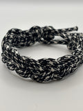 Handmade Light Double Braided Paracord Bracelet (Blk/Wht) image 0