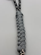 Handmade Snake Bead Paracord Keychain – Grey image 2