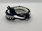 Handmade Grin of a Wolf Paracord Bracelet (Black/White) image 2