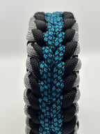 Handmade Sanctified Weave Paracord Bracelet with Metal Clasp – Blue & Gray image 4