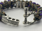 Handmade Shark Jaw Bones with Mountain Runes Paracord Bracelet image 2