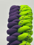 Handmade Paracord Mated Snake Bracelet (Purple/Neon Green) image 4