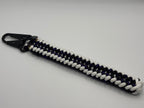 Handmade Sanctified Weave Paracord Keychain (Blk/Ppl/Wht) image 0