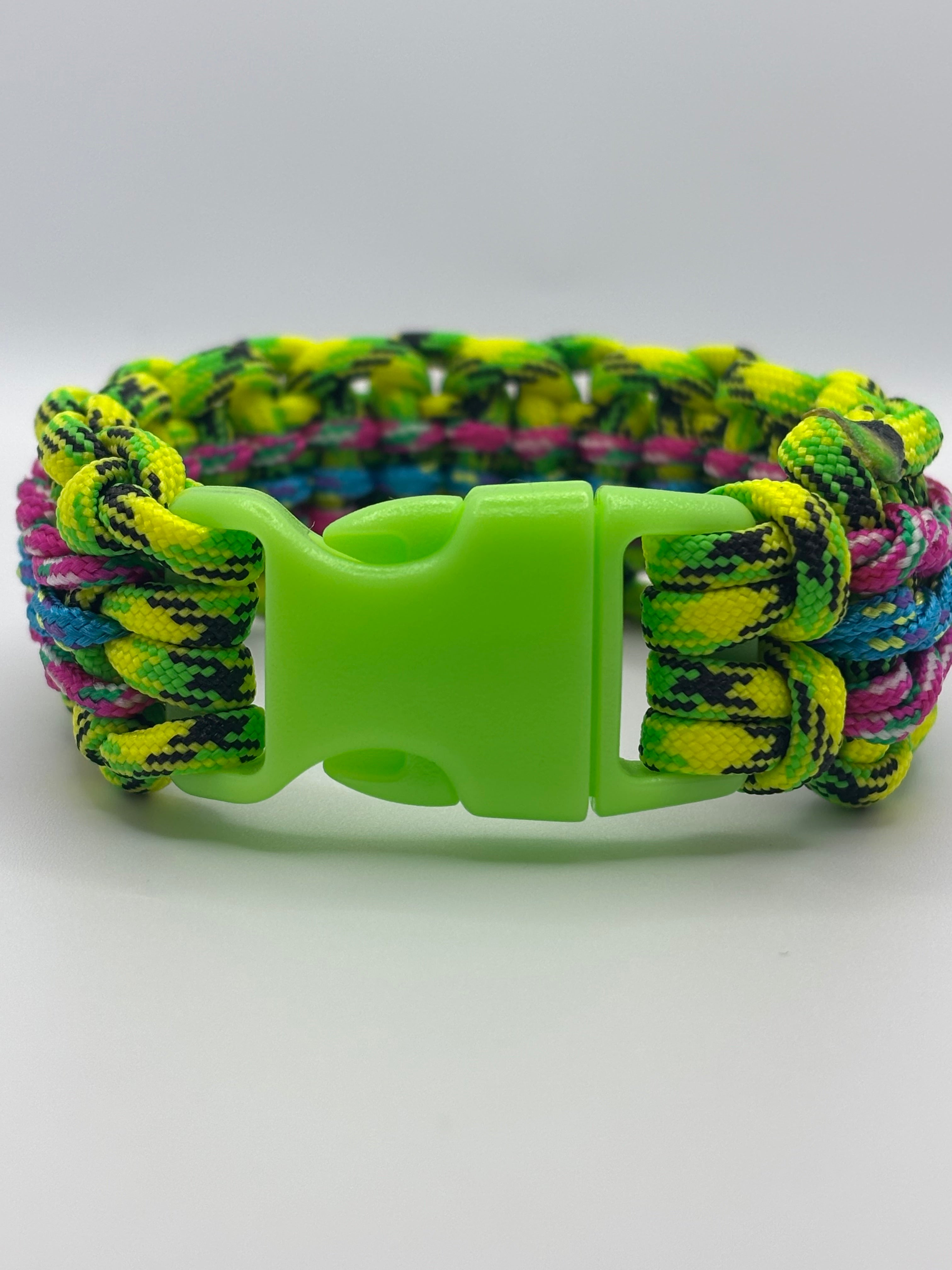 Handmade 3-Strand Center Stitched Paracord Bracelet image 1