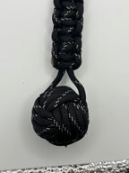 Handmade Monkey Fist Paracord Keychain (Black) image 3