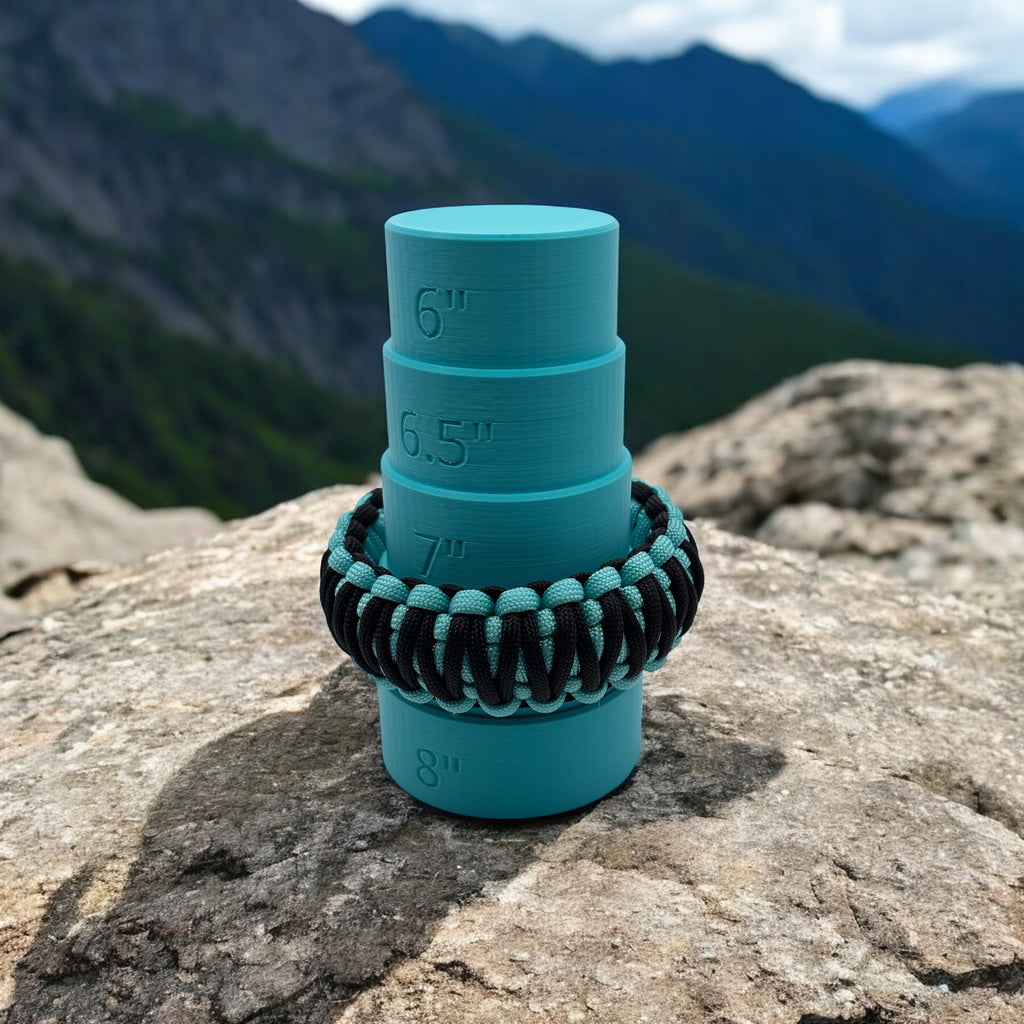 Handmade King Cobra Paracord Bracelet – Blue & Black image 1