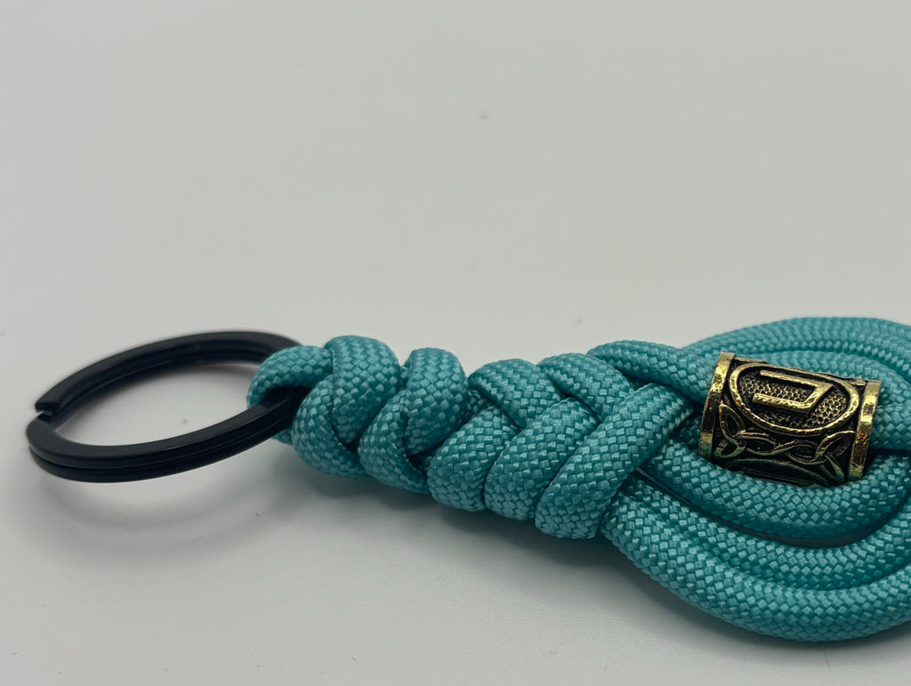 Handmade Viking Ruin Leaf Paracord Keychain image 4