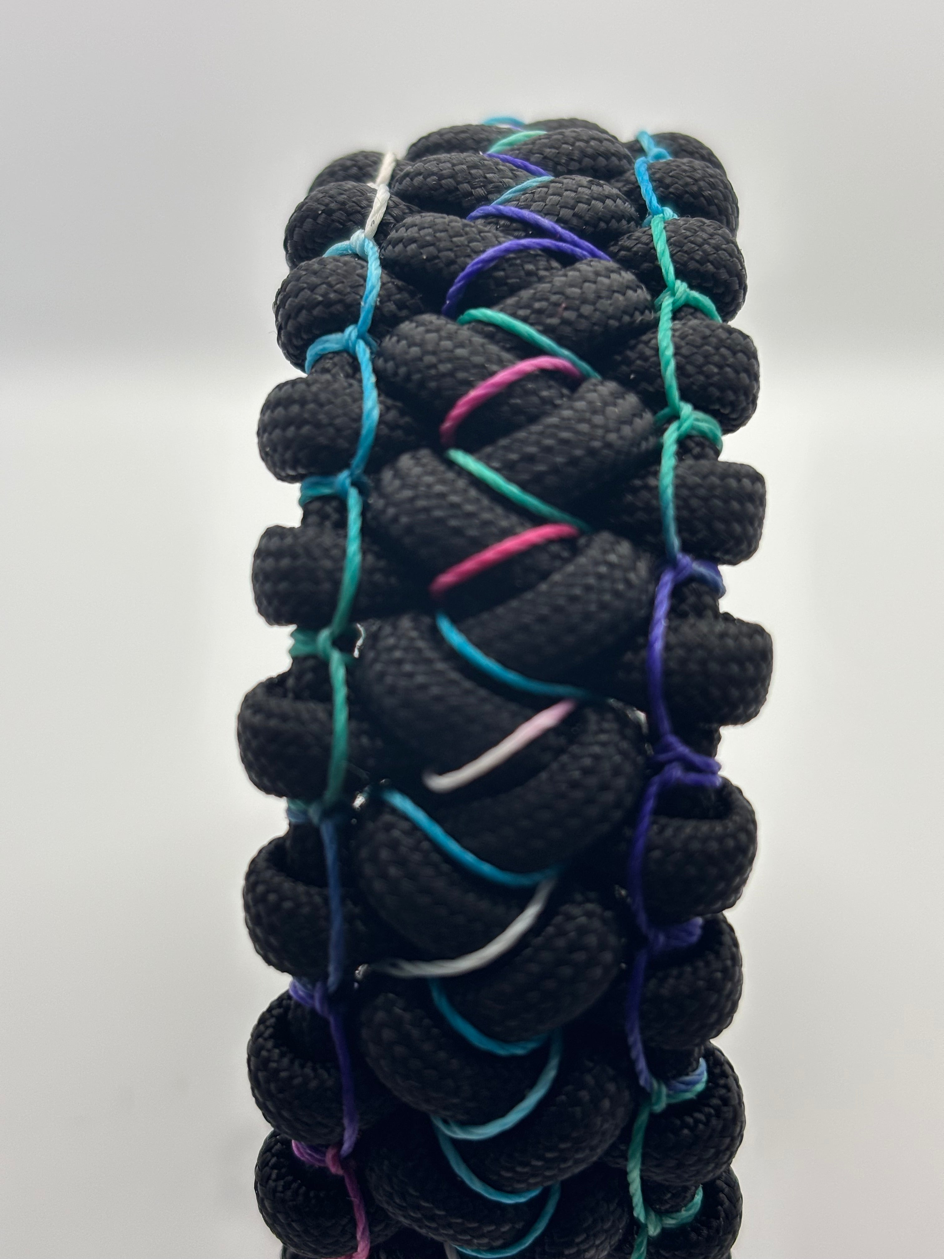 Handmade Cobra Knot Paracord Bracelet with Multi-Color Stitch image 0