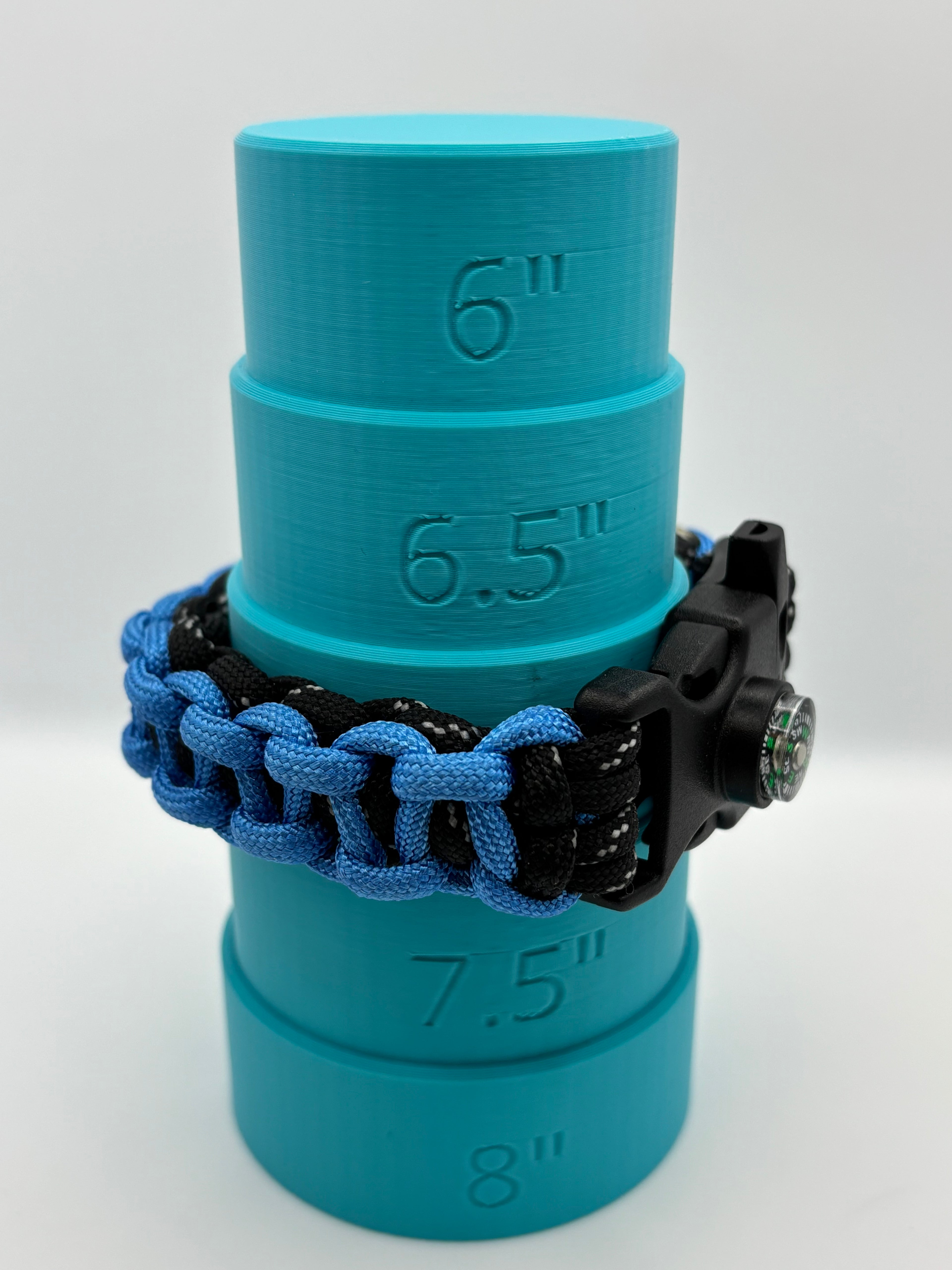 Handmade Back-to-Back Cobra Knot Paracord Bracelet – Blue & Black image 4