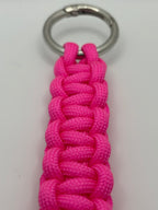 Handmade Red Heart Cobra Paracord Keychain image 2