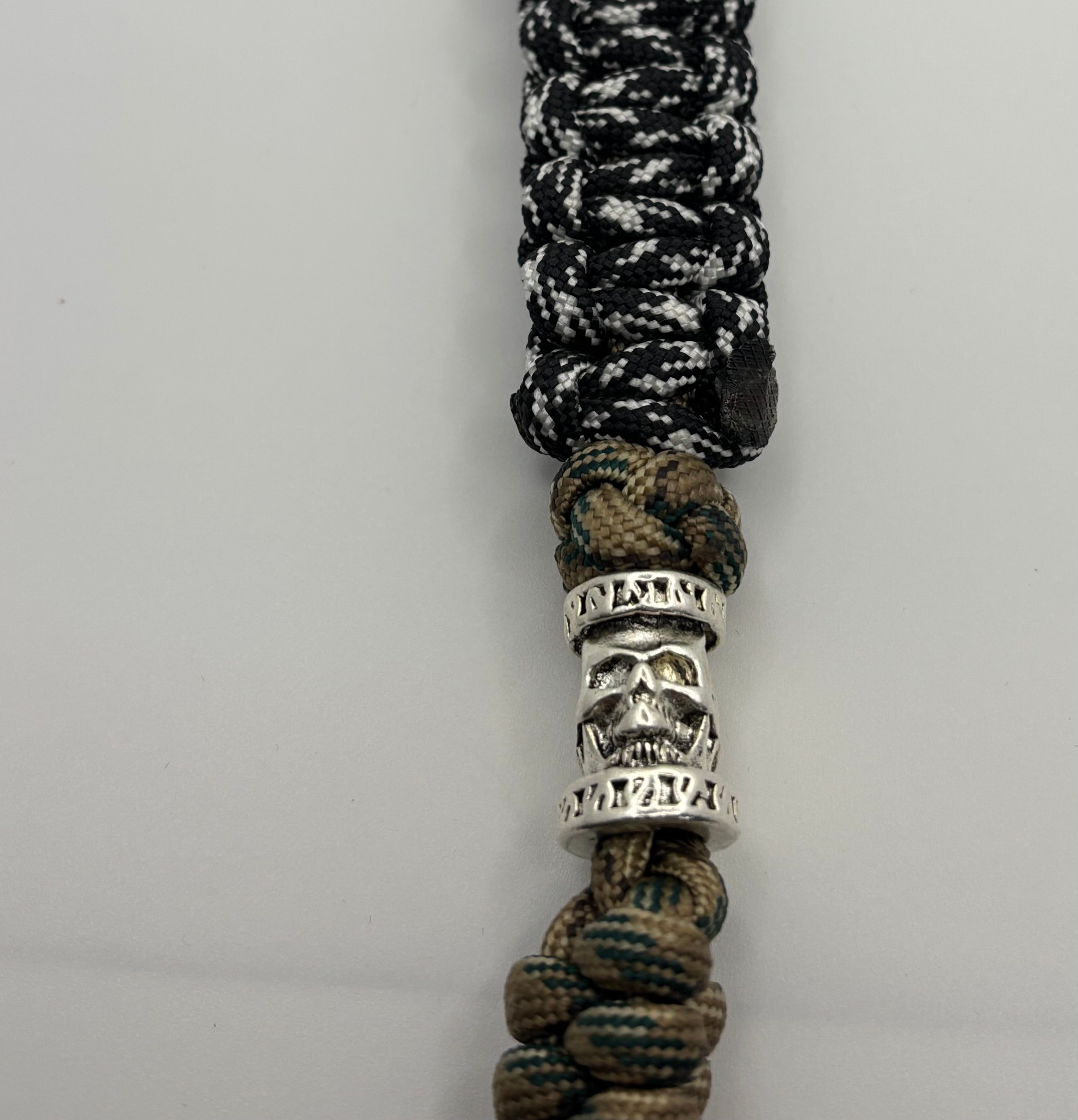 Handmade Cobra & Rattlesnake Knot Paracord Keychain image 1