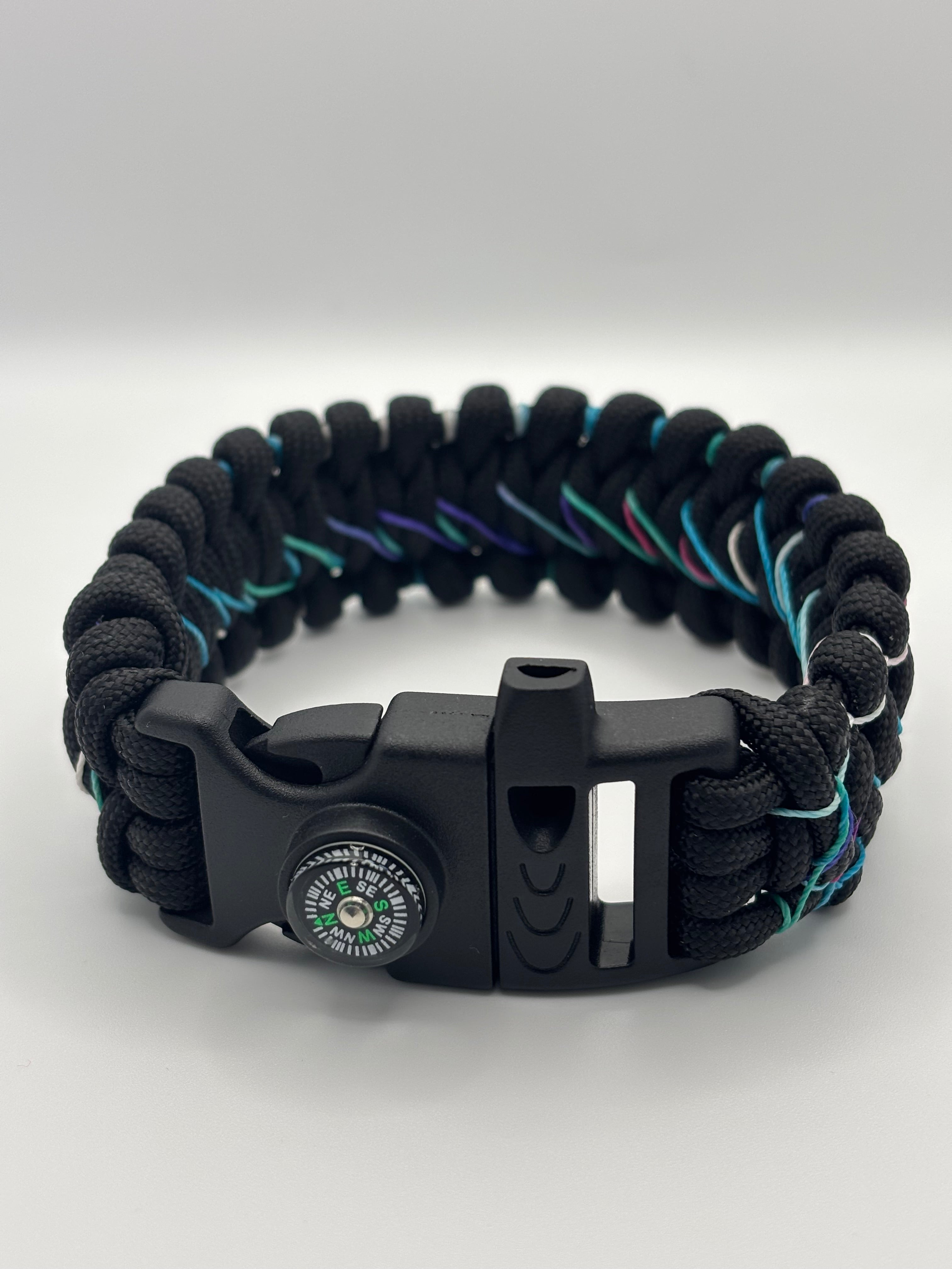 Handmade Cobra Knot Paracord Bracelet with Multi-Color Stitch image 1