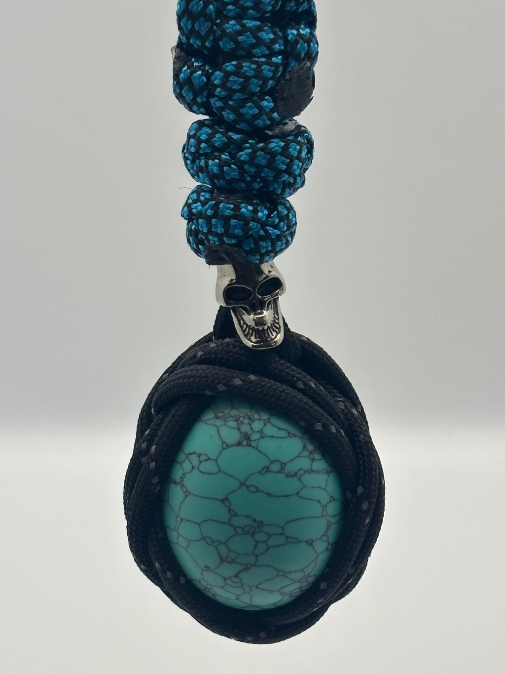 Handmade Turquoise Egg Celtic Slammer Paracord Keychain image 1
