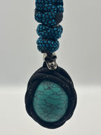 Handmade Turquoise Egg Celtic Slammer Paracord Keychain image 1